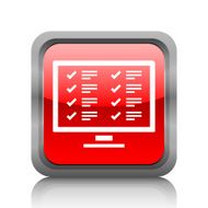 Computer icon on a square button N22