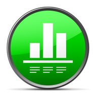 Bar Graph icon on a round button N216