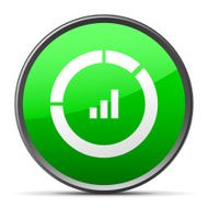 Donut Chart icon on a round button N88