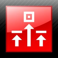 Logistics icon on a square button N36