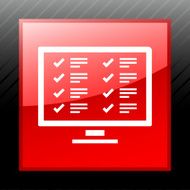 Computer icon on a square button N23