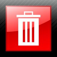 Garbage Can icon on a square button N3