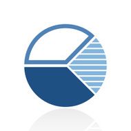 Pie Chart icon on a white background N33