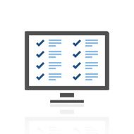 Computer icon on a white background N32