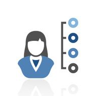 Businesswoman icon on a white background N50