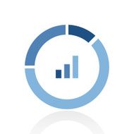 Donut Chart icon on a white background N65