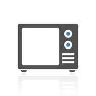 Television Set icon on a white background N17