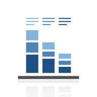 Bar Graph icon on a white background N154