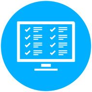 Computer icon on a round button N52