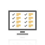 Computer icon on a white background N33