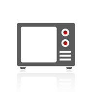 Television Set icon on a white background N18