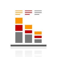 Bar Graph icon on a white background N156