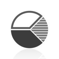 Pie Chart icon on a white background N34