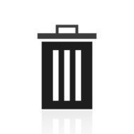 Garbage Can icon on a white background N5