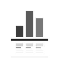 Bar Graph icon on a white background N157