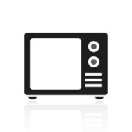 Television Set icon on a white background N19