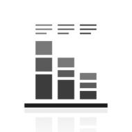 Bar Graph icon on a white background N158