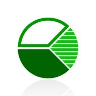 Pie Chart icon on a white background N35
