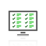Computer icon on a white background N35