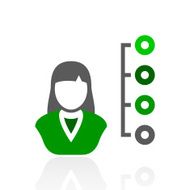 Businesswoman icon on a white background N53