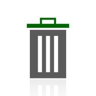 Garbage Can icon on a white background N6