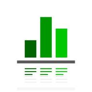 Bar Graph icon on a white background N159