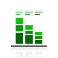 Bar Graph icon on a white background N160
