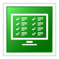 Computer icon on a square button N24