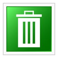Garbage Can icon on a square button N4