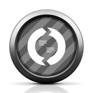 Chevron Chart icon on a round button N106