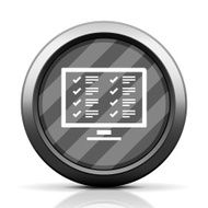 Computer icon on a round button N53