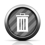 Garbage Can icon on a round button N6