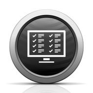 Computer icon on a round button N54