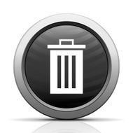 Garbage Can icon on a round button N7