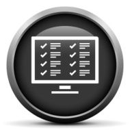 Computer icon on a round button N55