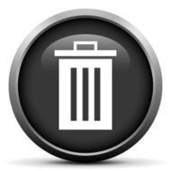 Garbage Can icon on a round button N8
