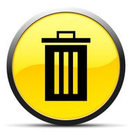 Garbage Can icon on a round button N9