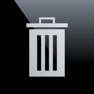 Garbage Can icon on a black background N2