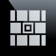 Wall icon on a black background N16