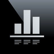 Bar Graph icon on a black background N49