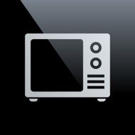 Television Set icon on a black background N6