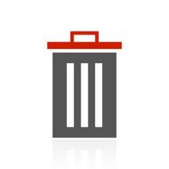 Garbage Can icon on a white background N7