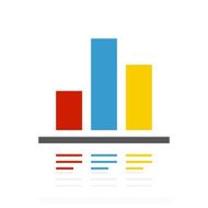 Bar Graph icon on a white background N161