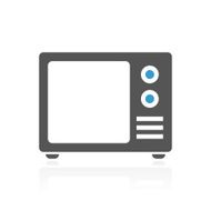Television Set icon on a white background N21