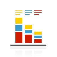 Bar Graph icon on a white background N162