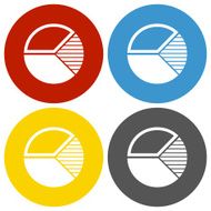 Pie Chart icon on circle buttons N11