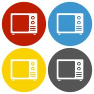 Television Set icon on circle buttons N5