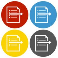 Document icon on circle buttons N32