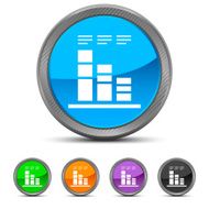 Bar Graph icon on circle buttons N48