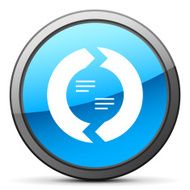 Chevron Chart icon on a round button N110